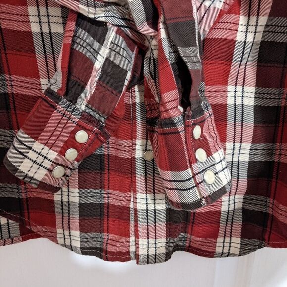 Lucky BRAND Plaid flannel button down shirt size XS @G - Picture 6 of 8